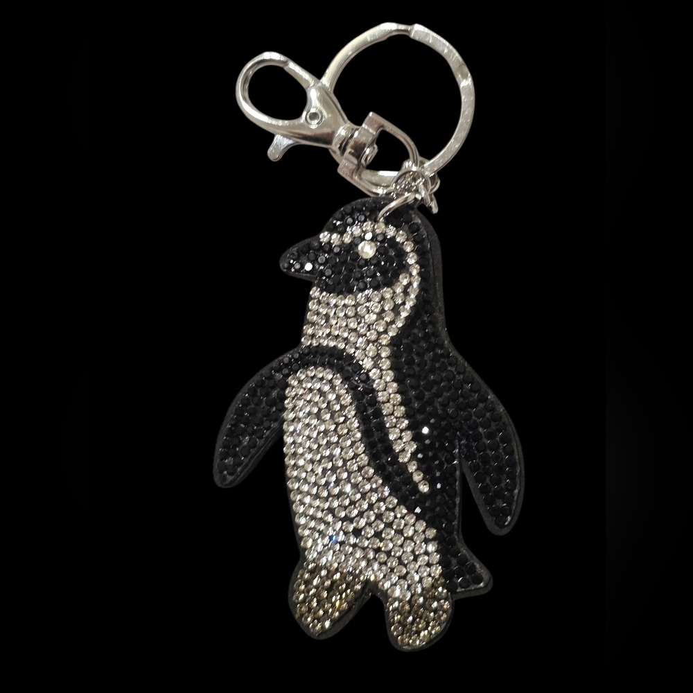 RESERVED FOR MIZYORK Penguin Rhinestone Bag Charm Keychain